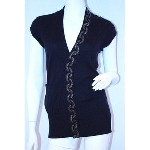 FIRETRAP Designer Beaded SHIRT  Pocket TOP One Size